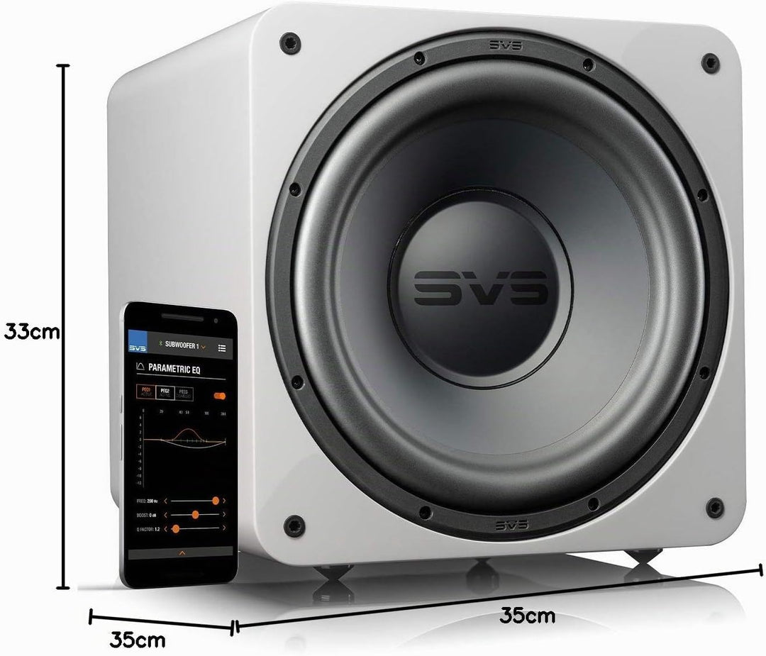 SVS SB-1000 Pro Sealed Subwoofer (Weiss glänzend) Einzeln Weiss, Einzeln Weiß