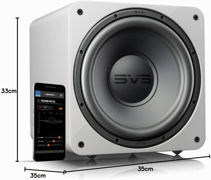 SVS SB-1000 Pro Sealed Subwoofer (Weiss glänzend) Einzeln Weiss, Einzeln Weiß