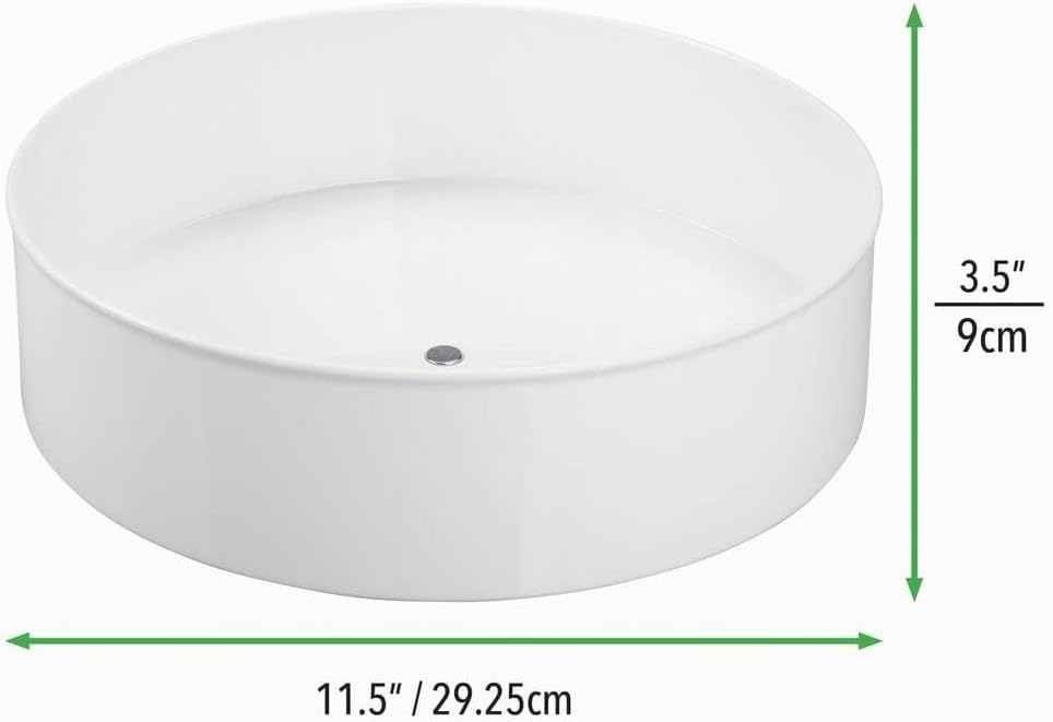 mDesign Lazy Susan Küchenregal – praktisches Gewürzregal für Küchenschrank – drehbarer Gewürzhalter