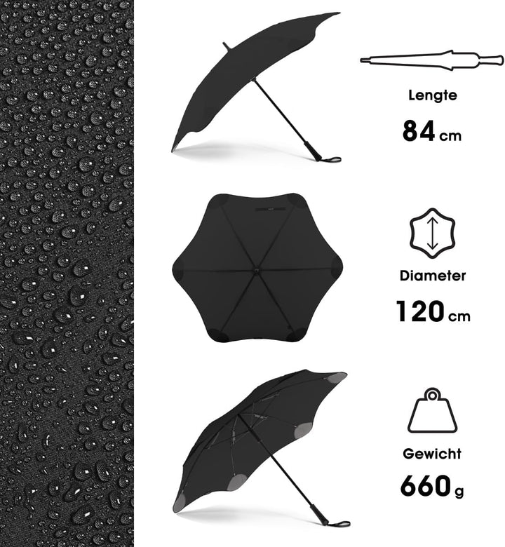 BLUNT Classic – Regenschirm & Sturmregenschirm – Winddicht bis 115 km/h – Automatisches Öffnen – Lei