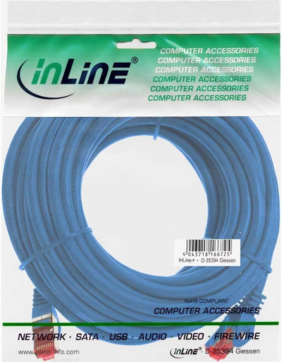 InLine 76455B S/FTP Patchkabel (250MHz, PVC, Kupfer, 50 m) blau