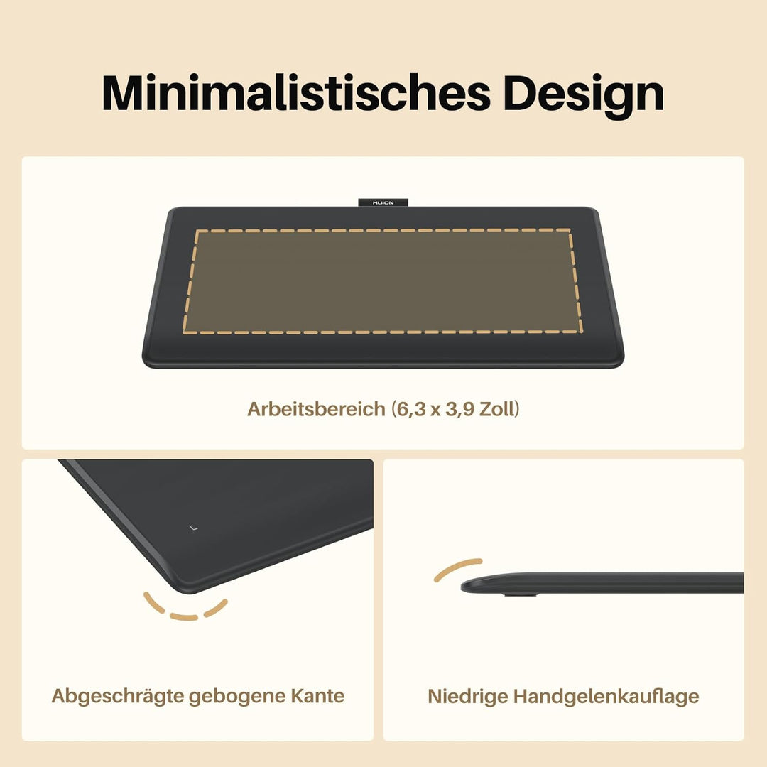 HUION Inspiroy Frego S Bluetooth-Grafiktablett, PenTech 3.0+, 6,3 x 3,9 Zoll grosses Zeichentablett