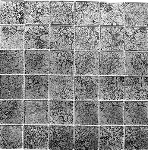 Mosaik Fliese Transluzent Glasmosaik Crystal schwarz Struktur 10 Mosaikmatten