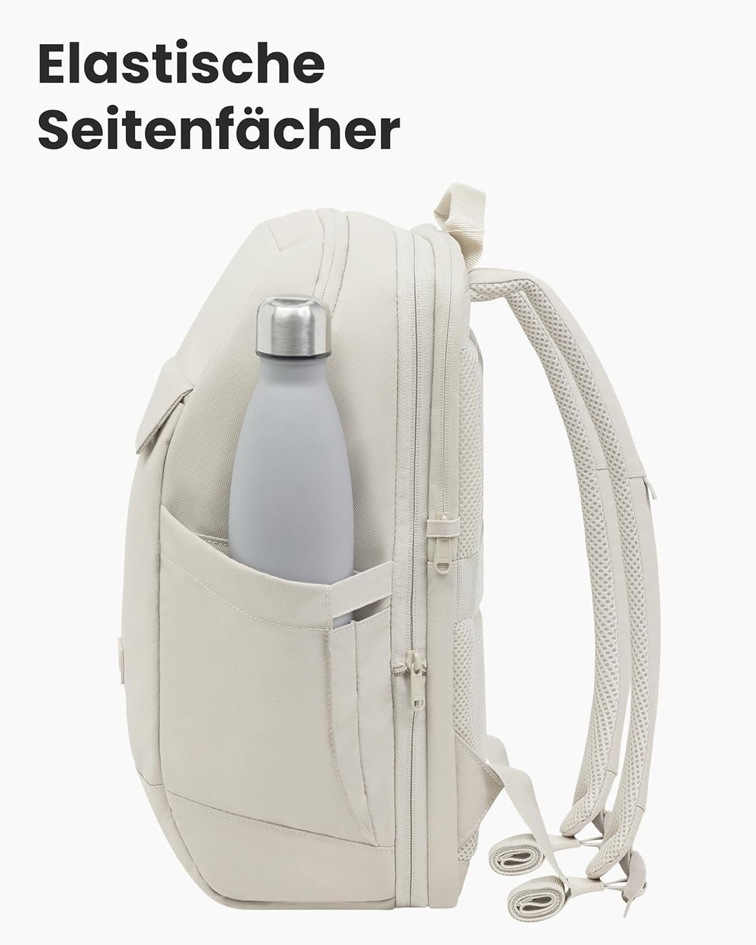 LARKSON Business Laptop Rucksack Herren Beige - Bjarne Small - Kleiner Arbeitsrucksack mit 16 Zoll L