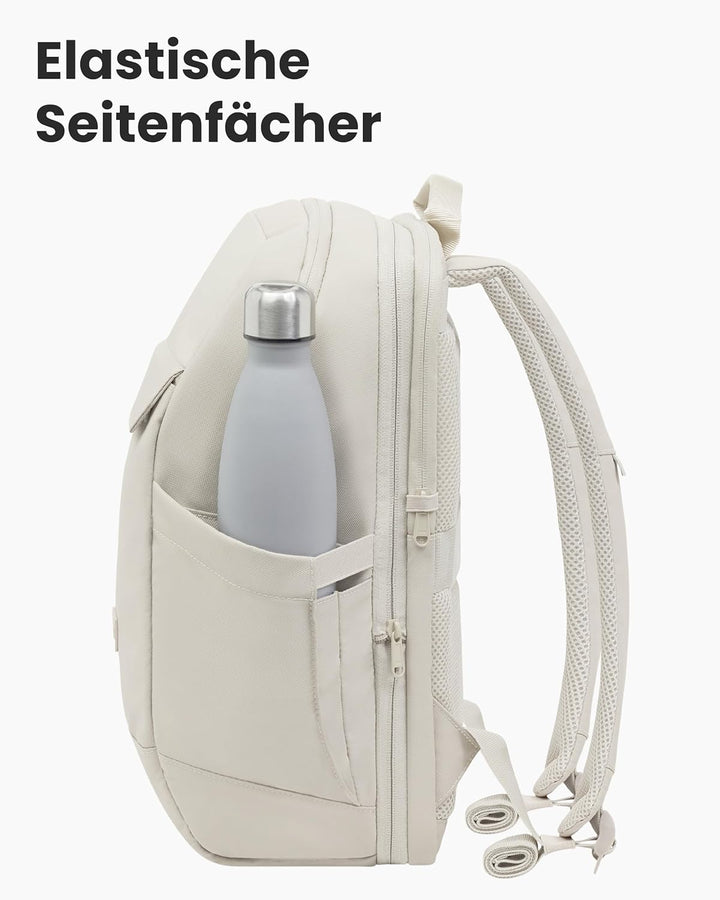 LARKSON Business Laptop Rucksack Herren Beige - Bjarne Small - Kleiner Arbeitsrucksack mit 16 Zoll L