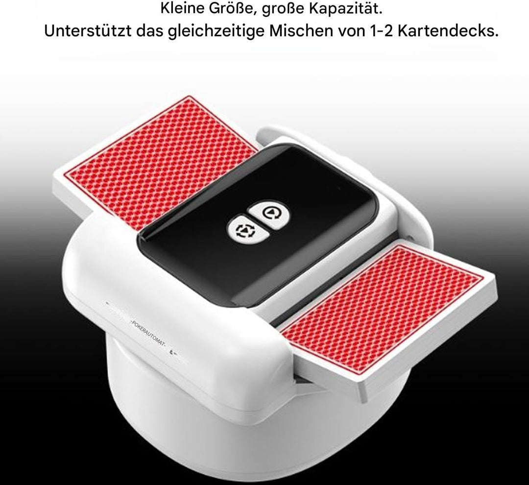 Automatischer Kartenmischer, Für 1-2 Spielekartensets, Wiederaufladbarer Automat mit Zwei Modi für P