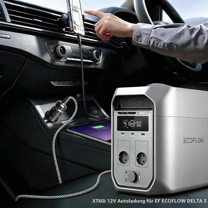 KFD 12V Autoladekabel XT60i XT60 KFZ Ladekabel für ECOFLOW Delta 3 Max Plus tragbare Powerstation De