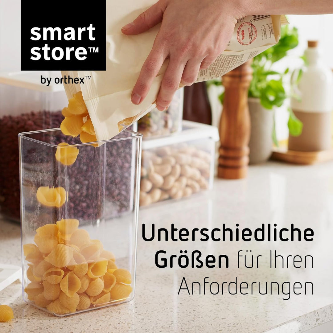 SmartStore Vorratsdosen 5er Set Luftdicht – Plastik Aufbewahrungsbox mit Deckel, BPA Frei, Spülmasch