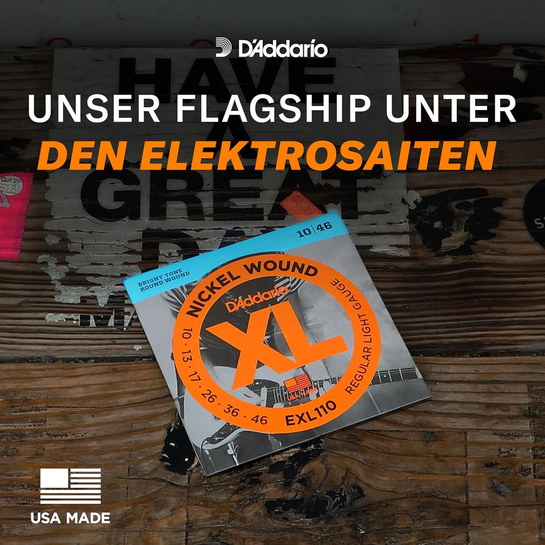 D'Addario E Gitarren Saiten | Gitarrensaiten E Gitarre | Saiten E-Gitarre | DER BELIEBTESTEN SAITENM