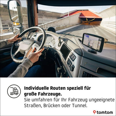 TomTom LKW Navigationsgerät GO Expert (7 Zoll HD-Bildschirm,Routen für grosse Fahrzeuge, Stauvermeid