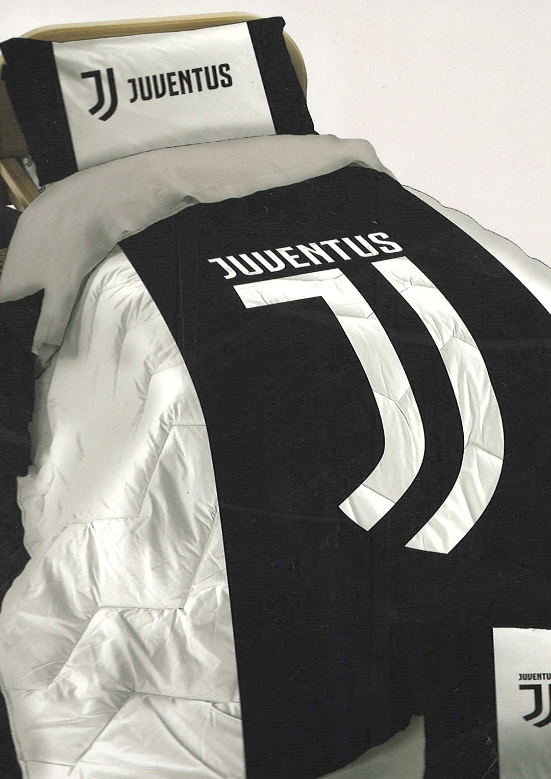 Juventus, Steppdecke aus weicher Mikrofaser, für Einzelbett, Motiv: Juventus-Logo, 170 x 260 cm