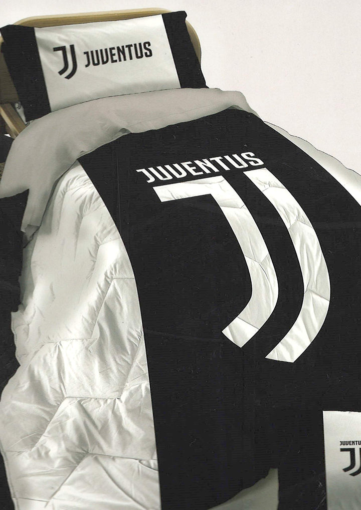 Juventus, Steppdecke aus weicher Mikrofaser, für Einzelbett, Motiv: Juventus-Logo, 170 x 260 cm