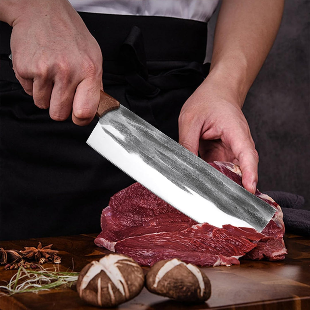 Fubinaty Japanisches Nakiri Kochmesser Handgefertigt Geschmiedete Küchenmesser Hoher Kohlenstoffstah