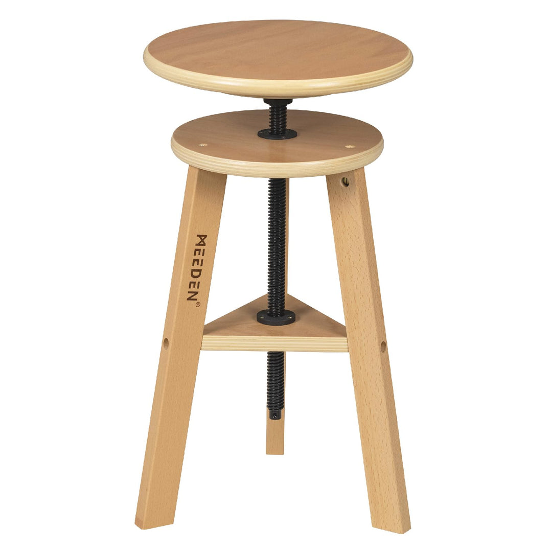 MEEDEN Zeichenhocker mit Verstellbarer Höhe, Arbeitshocker aus Holz,Künstlerhocker,Barhocker aus Hol