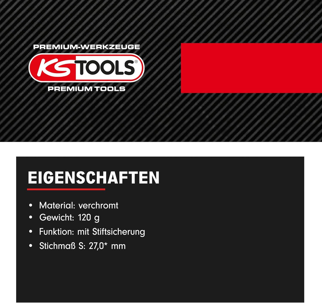 KS Tools Einsteck Adapter 14x18 mm auf 9x12 mm 516.2050 I Steckwerkzeug- & Stecknuss Adapter I Verch
