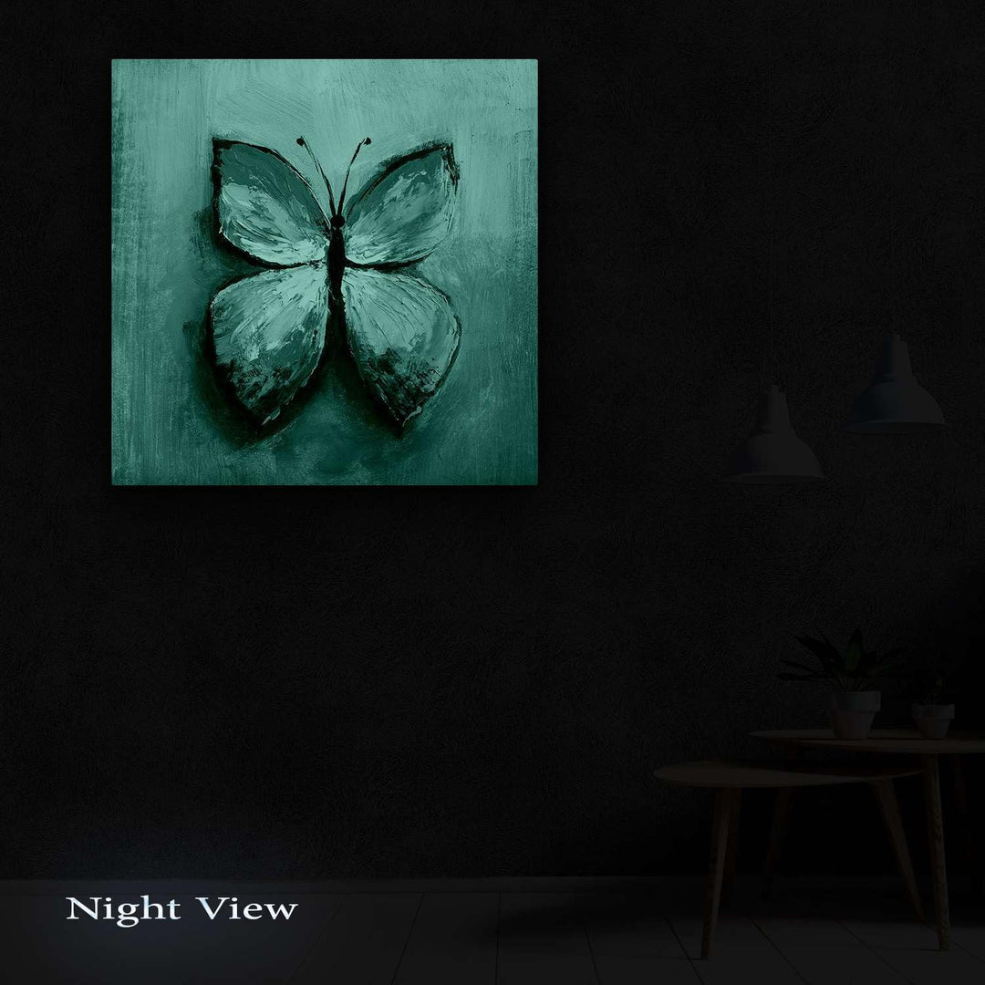 Startonight Bilder Schmetterling der Freiheit in Lila und Blau - Leinwandbilder Moderne Kunst - Tier