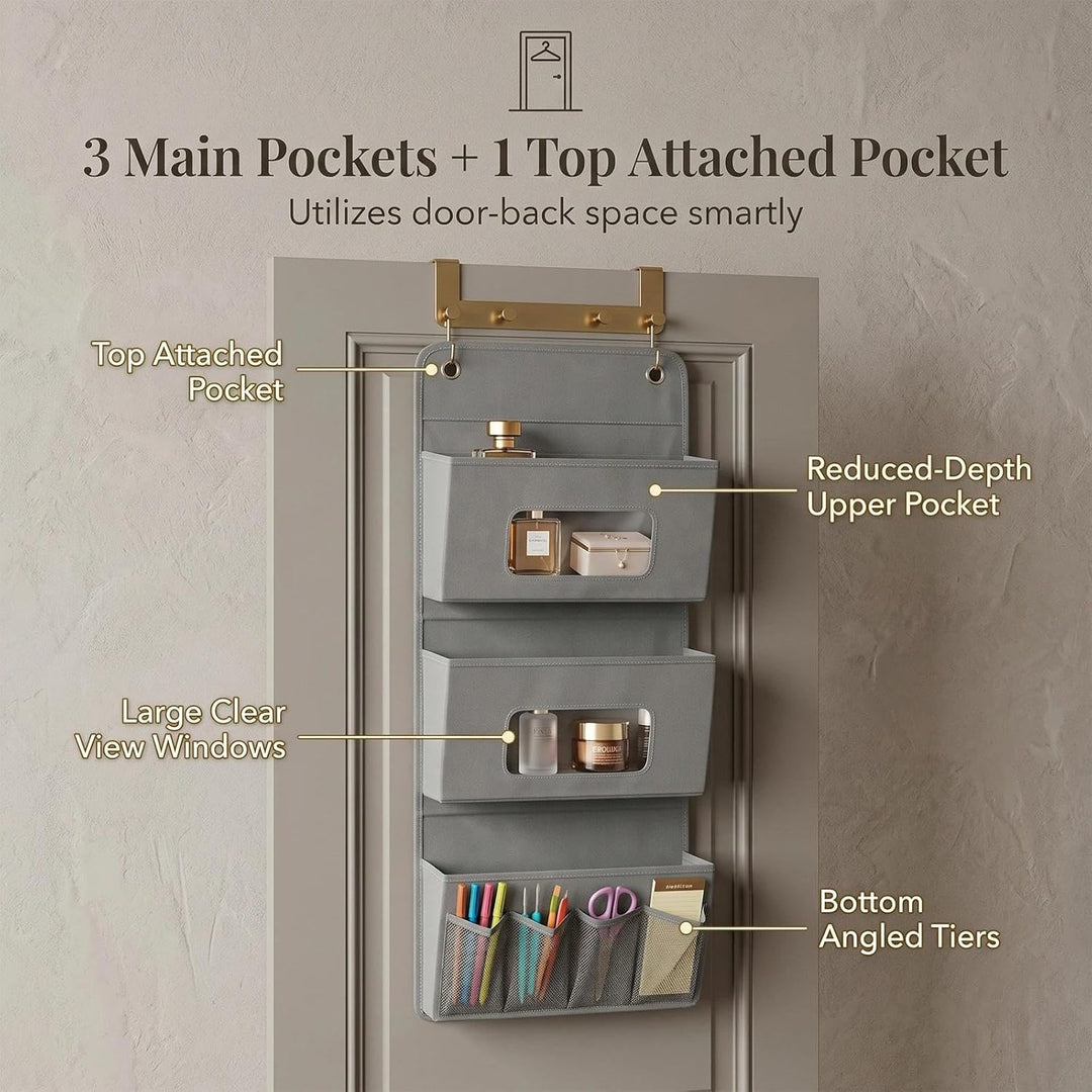 Hänge Organizer mit 3 Fächern, Hängeorganizer 3-Schichten 40x90cm, Kleiderschrank Organizer Hängend,