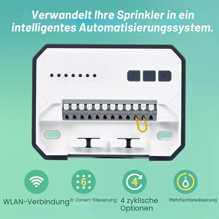 Inkbird IIC-600-WIFI bewässerungscomputer,WiFi Sprinkler/Bewässerungssystem Timer/Controller, 6 Zone