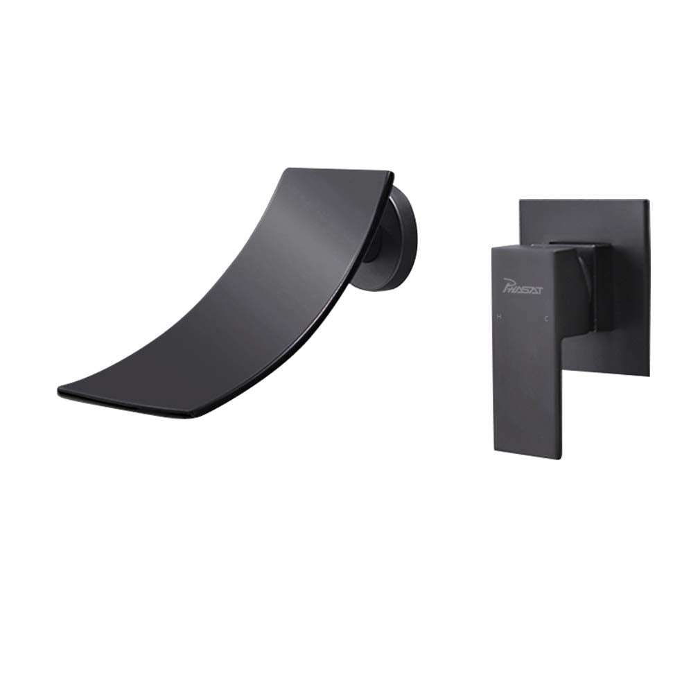 Wasserhahn Wasserfall Wandmontage Waschtisch Armatur Unterputz mit Wasserfall Wandarmatur 2 loch Mis
