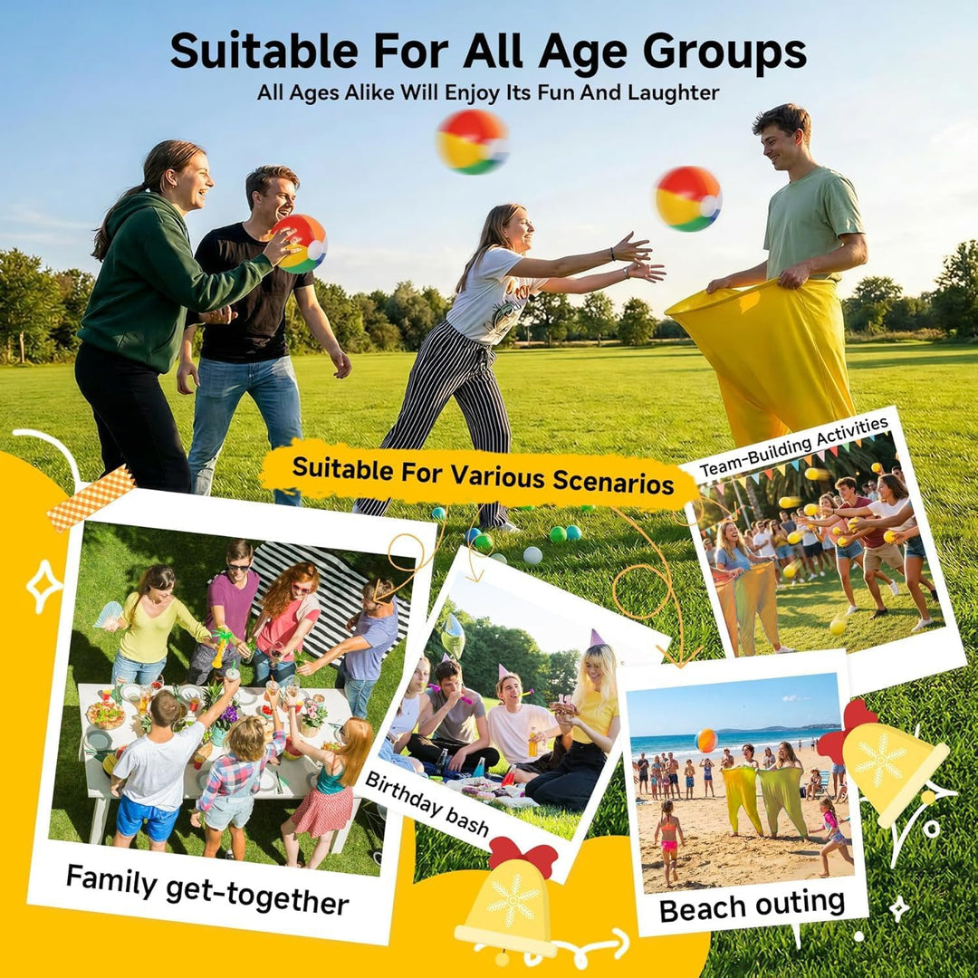 Spiele für Draussen - Gartenspiele Outdoor Spiele Erwachsene, Party Wurfspiel mit 8 Bällen und Luftp