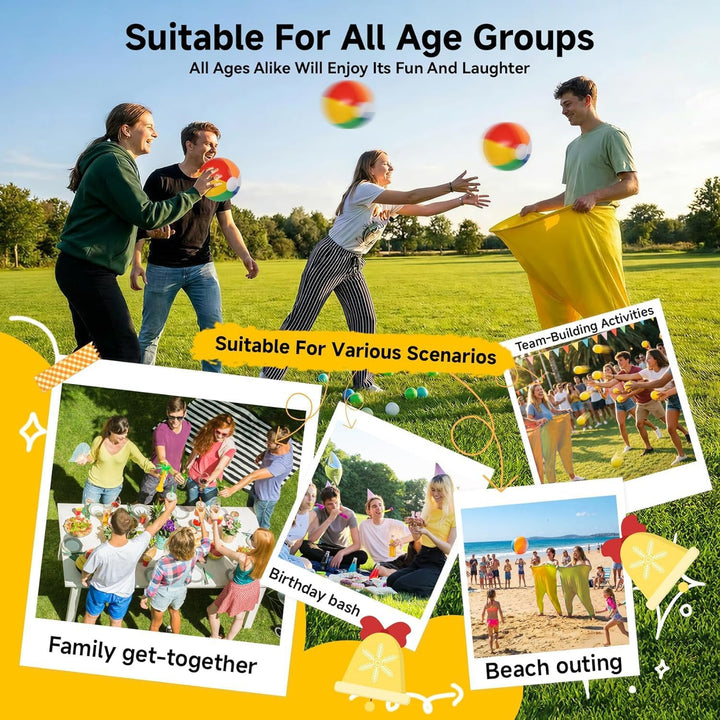 Spiele für Draussen - Gartenspiele Outdoor Spiele Erwachsene, Party Wurfspiel mit 8 Bällen und Luftp