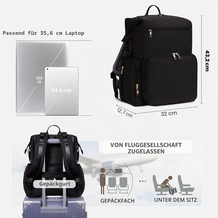 CEI-CEI Neopren Wickelrucksack Grosse Wickeltasche für Neugeborene, wasserdichter Reise-Rucksack für