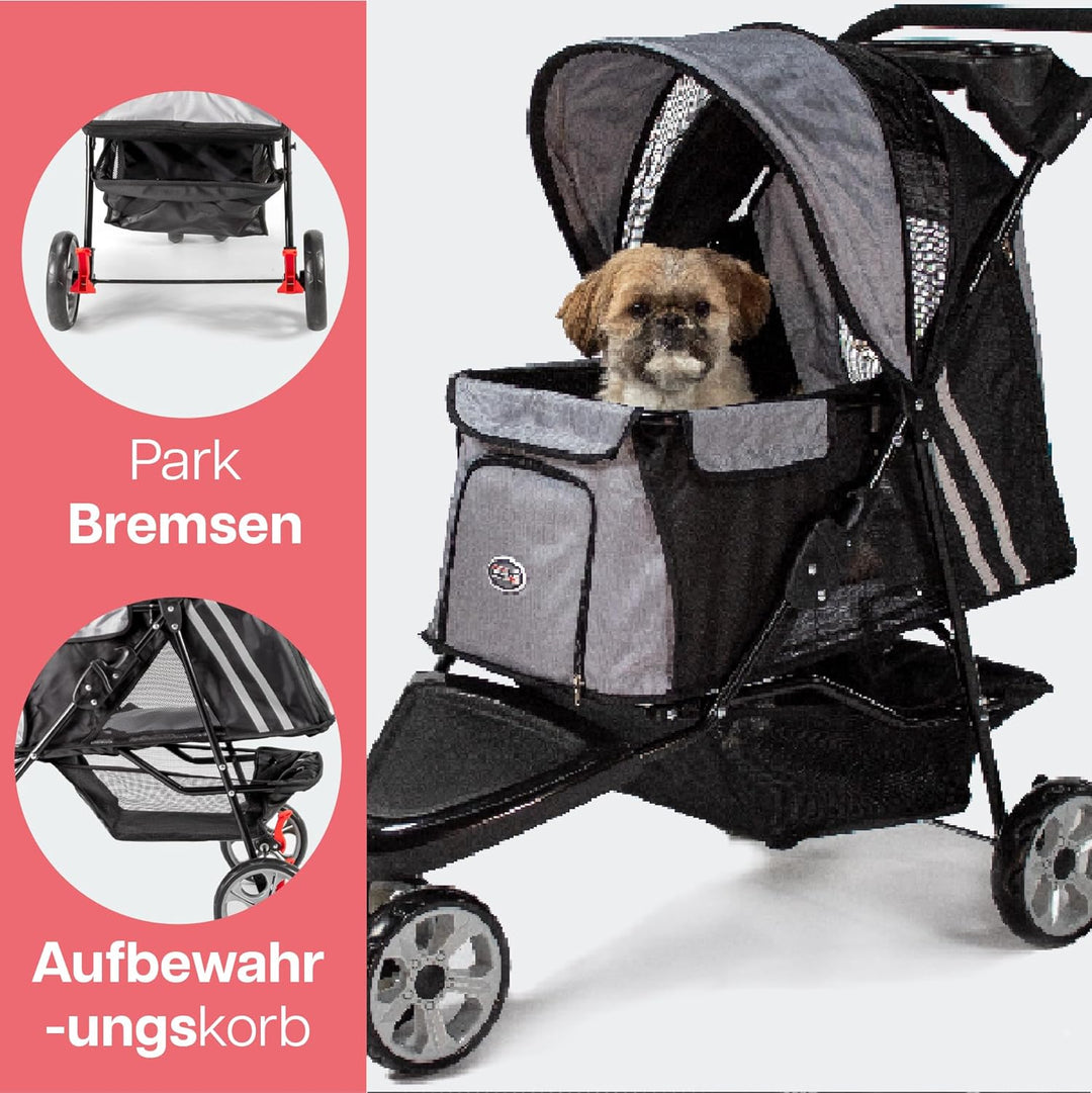 Haustier-Buggy All Terrain ips-01 Hunde-Tragetasche, Trolley, Trailer, InnoPet, Buggy. Zusammenklapp