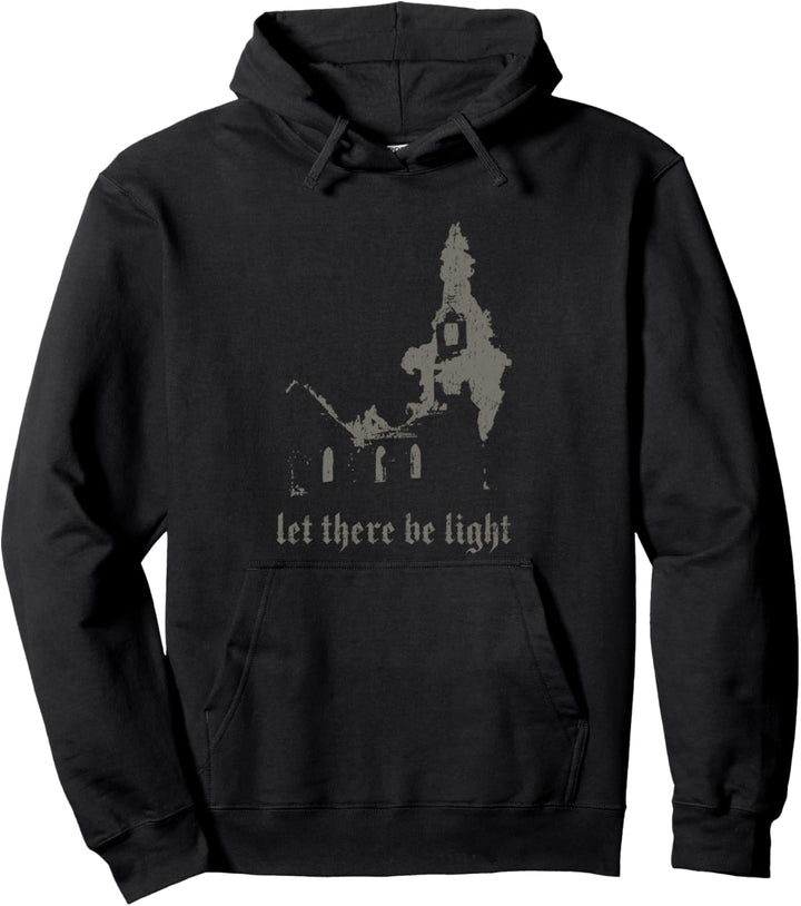 Okkult Gothic Satan Brennende Kirche Antichrist Baphomet Pullover Hoodie