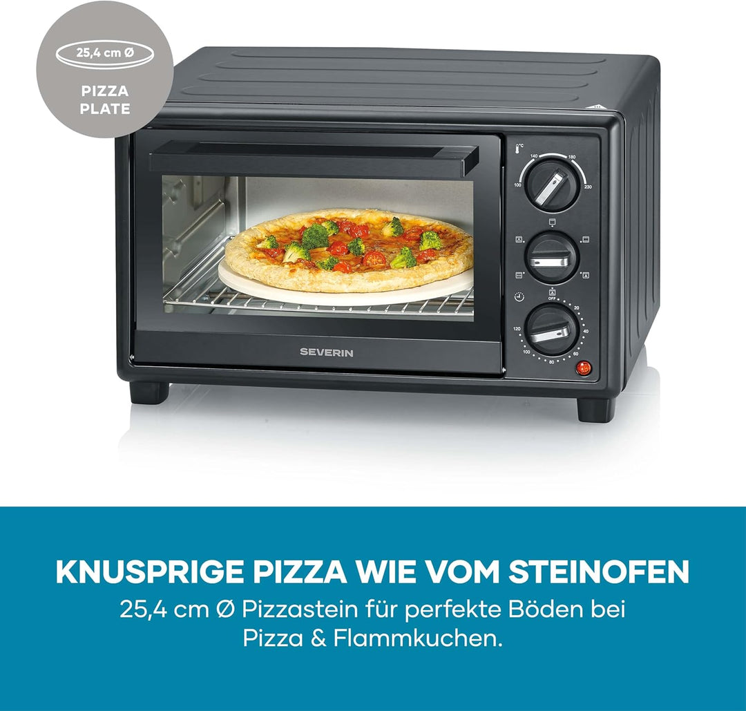 Severin Back- und Toastofen, Bake&Toast, 20L, bis 230°C, Umluft-Funktion, Ober- und Unterhitze, inkl