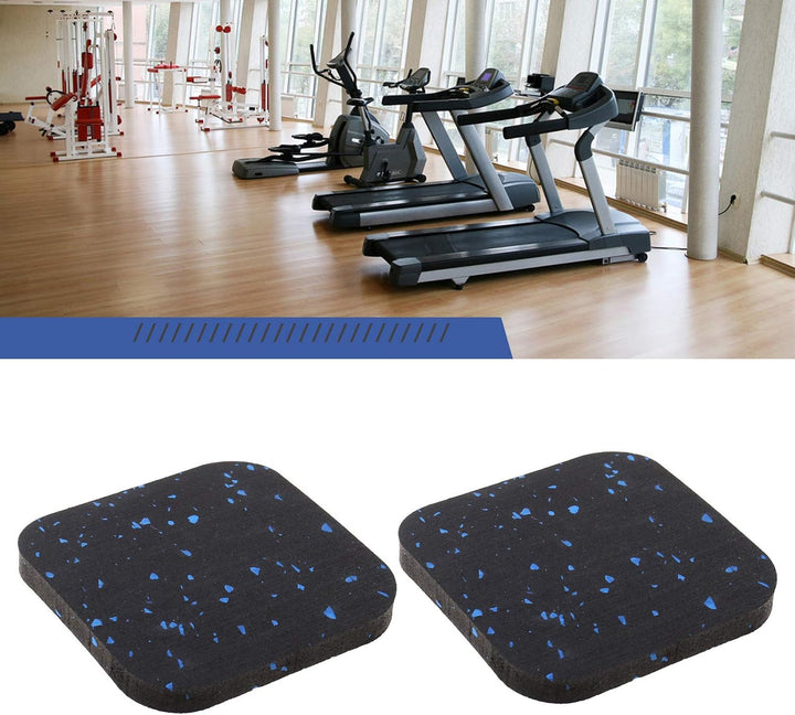 EMSea 6 Stück 10 cm Laufmatte, stossabsorbierend, aus Gummi, Bodenkissen, Fitnessgerät