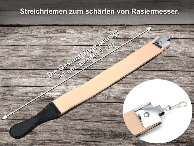 Rasiermesser-Set Goldätzung mit Paste aus Solingen