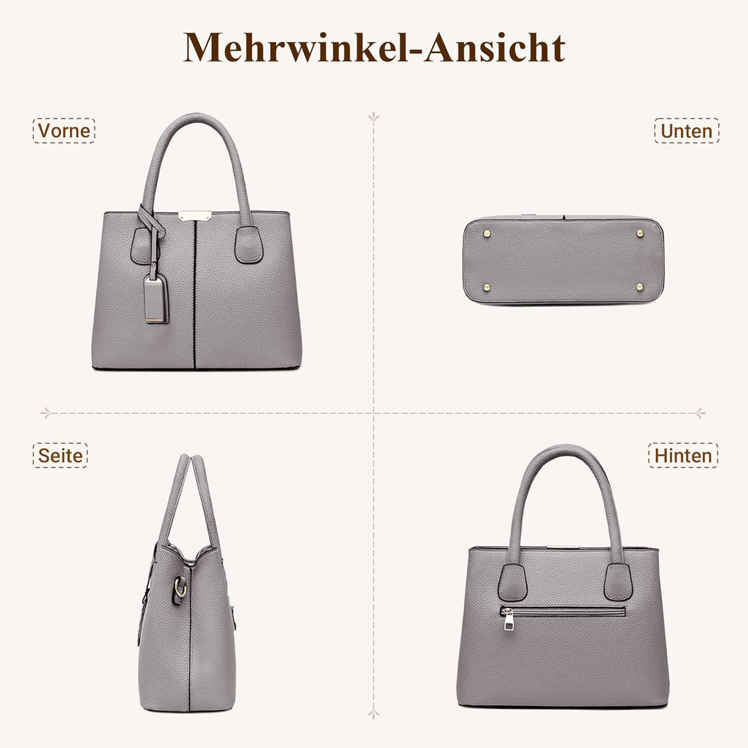DIRRONA Elegant Damen Handtasche Schultertasche Gross Kapazität Umhängetasche Beiläufig Reise Tasche