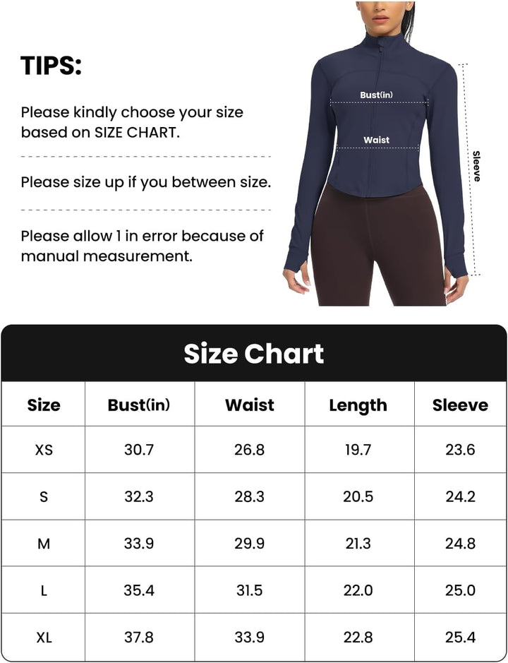 QUEENIEKE Damen Laufjacke Atmungsaktive und Leicht Sportjacke Langarm definieren Jacke mit Daumenloc