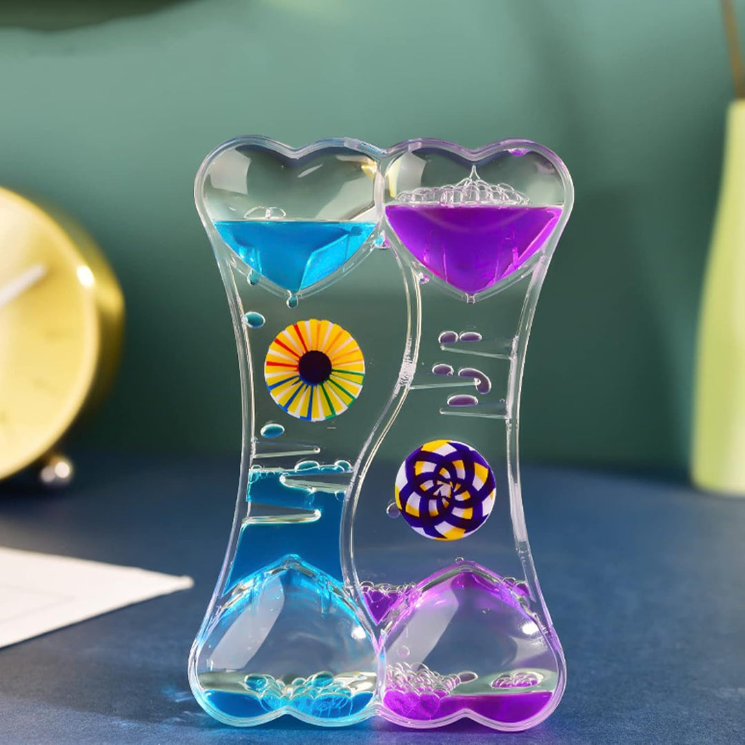 Öl Flüssige Sanduhr Liquid Timer, Bunte, Beruhigend Zappeln Spielzeug, Flüssiger Sanduhr-Timer, Sens