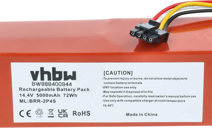 vhbw Akku kompatibel mit Xiaomi Roborock S4 MAX S4E52-00, Q Revo QR52-00, S4 MAX S4E52-00 Rubys-L Sa