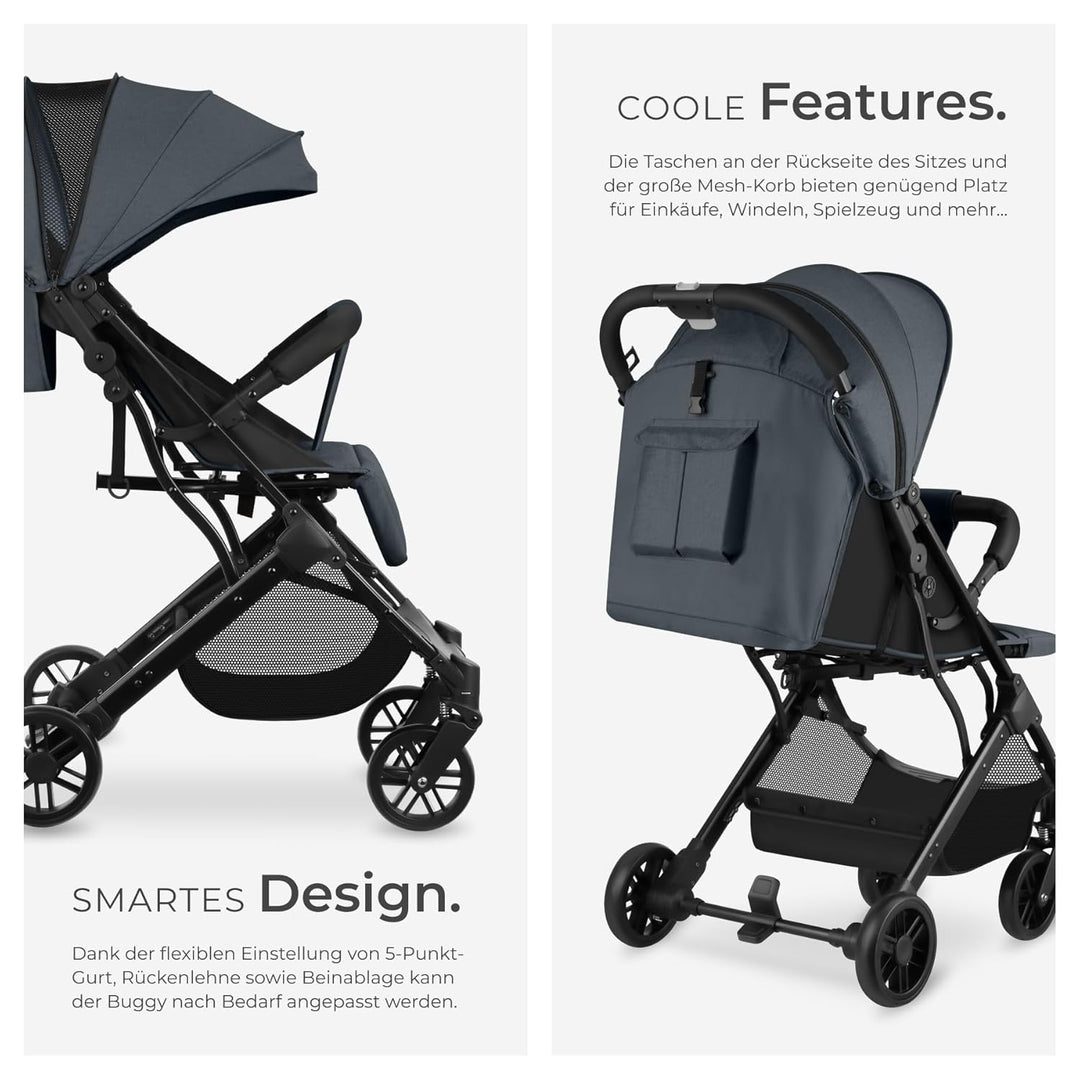 tectake® Buggy Kinderwagen von 0 bis 3 Jahre, Wagen für Baby Erstausstattung Neugeborene und Kinderb