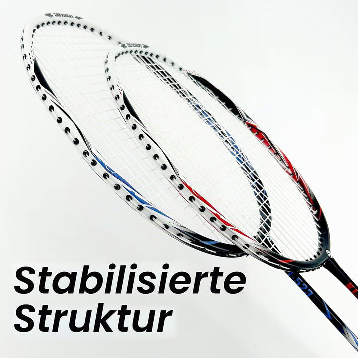 Senston Graphit Badminton-Set Leichtgewicht Badmintonschläger mit Schlägertasche Badminton Schläger