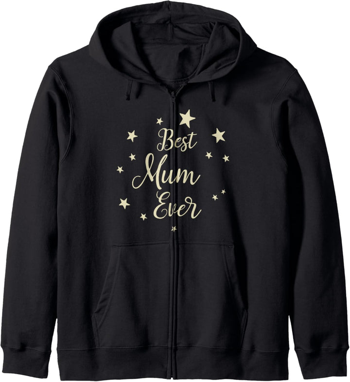 "Best Mum Ever" Retro-Sterne für die beste Mama der Welt. Kapuzenjacke
