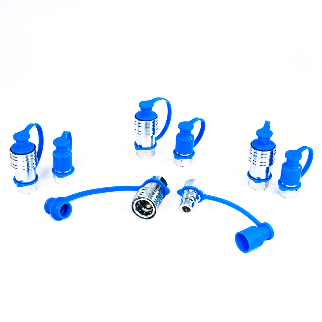 4 Sets 1/2 "NPT Hydraulische Schnellkupplung, 1,27 cm (1/2 Zoll), Ag, mit Staubkappen, Poppet Pionee