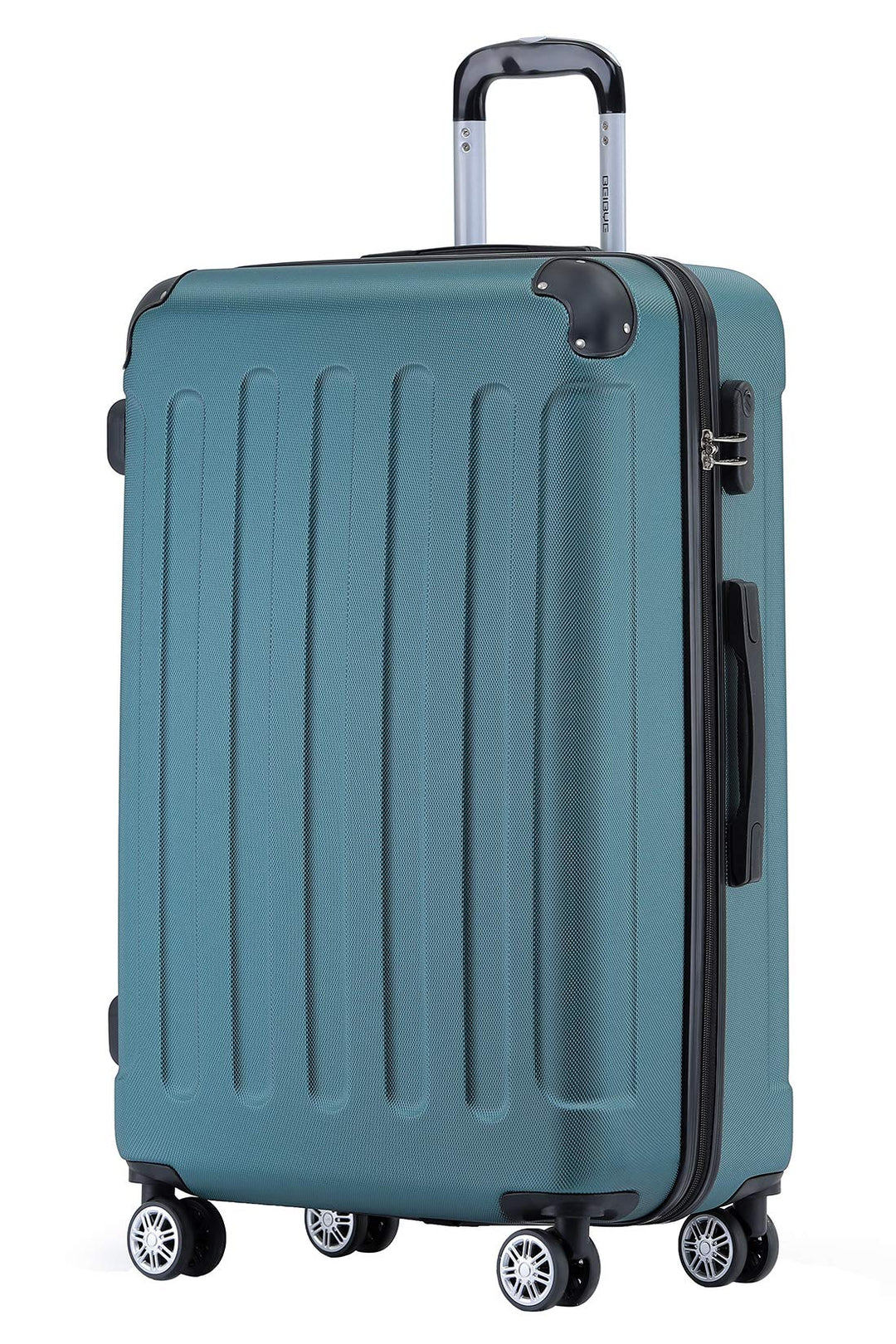 BEIBYE Zwillingsrollen Hardcase Reisekoffer Koffer Trolleys Hartschale in XL-L-M in 14 Farben (Dunke