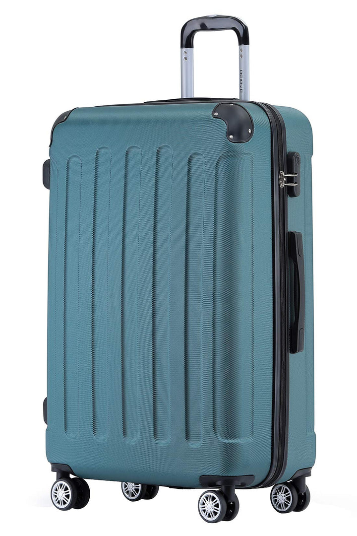 BEIBYE Zwillingsrollen Hardcase Reisekoffer Koffer Trolleys Hartschale in XL-L-M in 14 Farben (Dunke