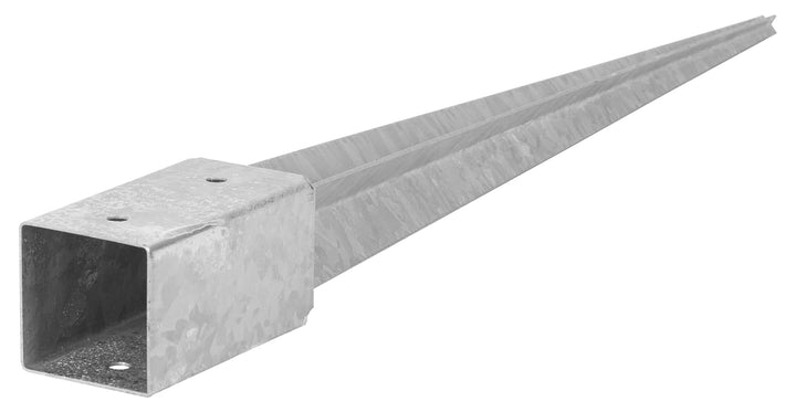 ADGO Einschlagbodenhülse - 4er Set Pfostenträger 70x70 Länge 750 mm - Zaunpfostenträger - Bodenanker