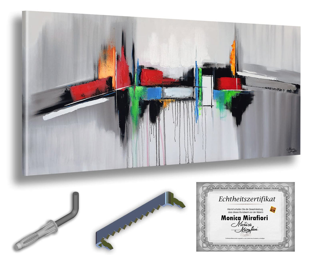 Monica Mirafiori I 100% HANDGEMALT I Gemälde Feeling 100x50cm | Gemälde Handgemalt | Acrylgemälde |