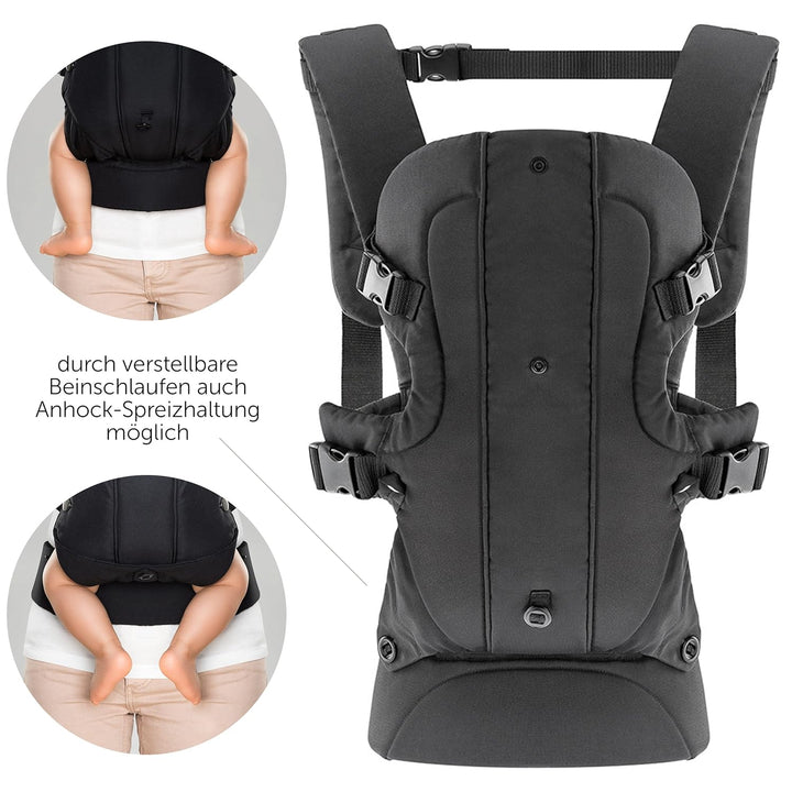 Fillikid - Ergonomische Babytrage/Kindertrage 4in1 - Bauchtrage, Rückentrage, variable Blickrichtung