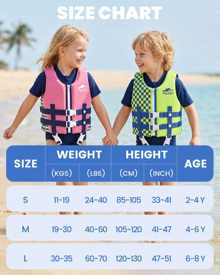 Kinder Schwimmweste Neopren Weste Schwimmjacke Kleinkinder Jungen Mädchen Bademode Schwimmen Jacke S