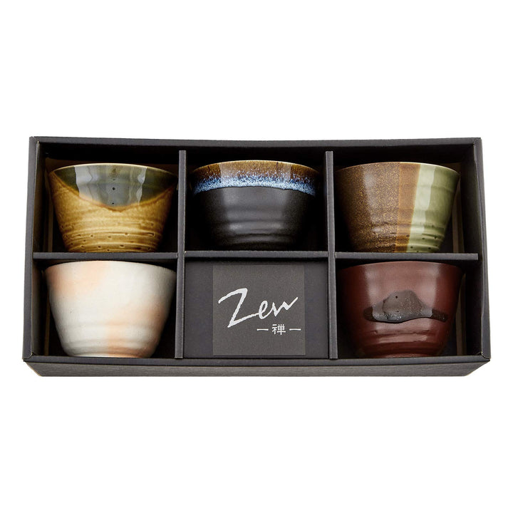 Teeschalen-Set GOYOU Geschenk-Set japanische Kaffeetasse Steinzeug hergestellt in Japan 5er Tassen S