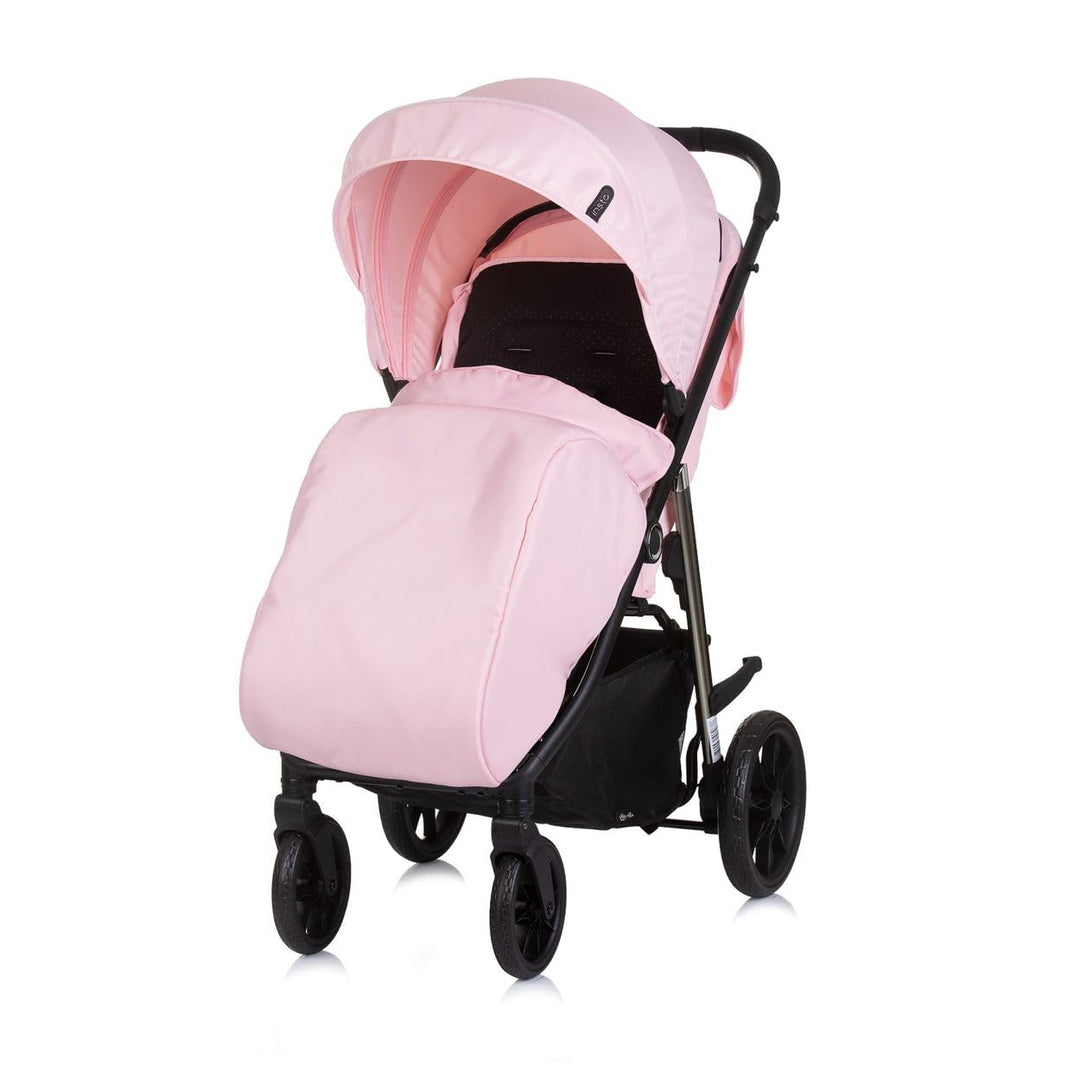 Chipolino Kinderwagen Buggy Insta, Fussabdeckung, Federung, Korb, Gurt, klappbar rosa, rosa