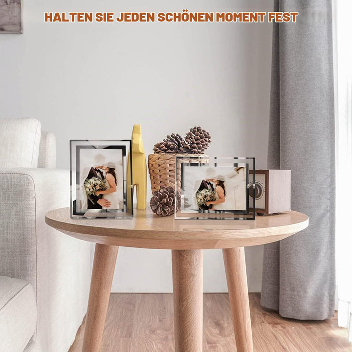 ASelected Bilderrahmen Glas 4er Set für Bilder 13x18 cm Glas Fotorahmen Photo Frame Glass Foto Rahme