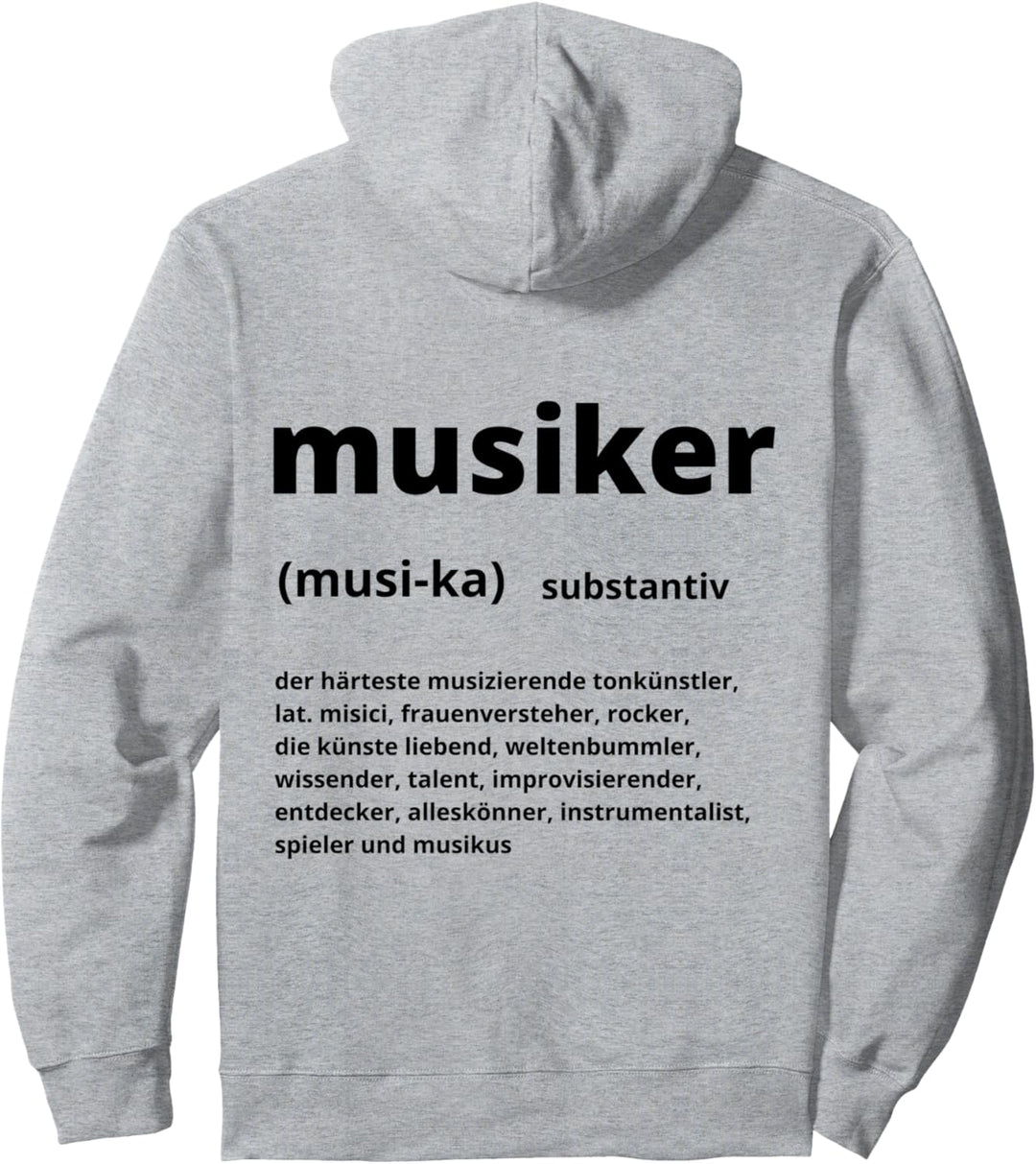 Musiker Substantiv Definition Musik Band Piano Saxophon Pullover Hoodie