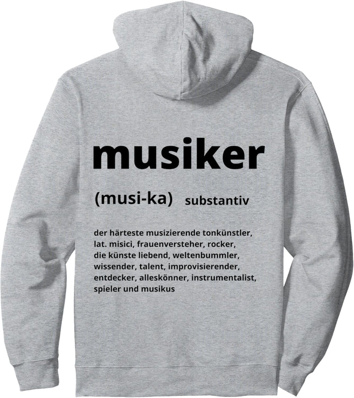 Musiker Substantiv Definition Musik Band Piano Saxophon Pullover Hoodie